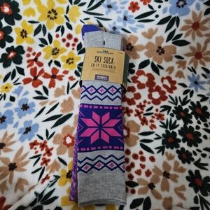 NordicTrack Women's Purple and Gray Ski Socks